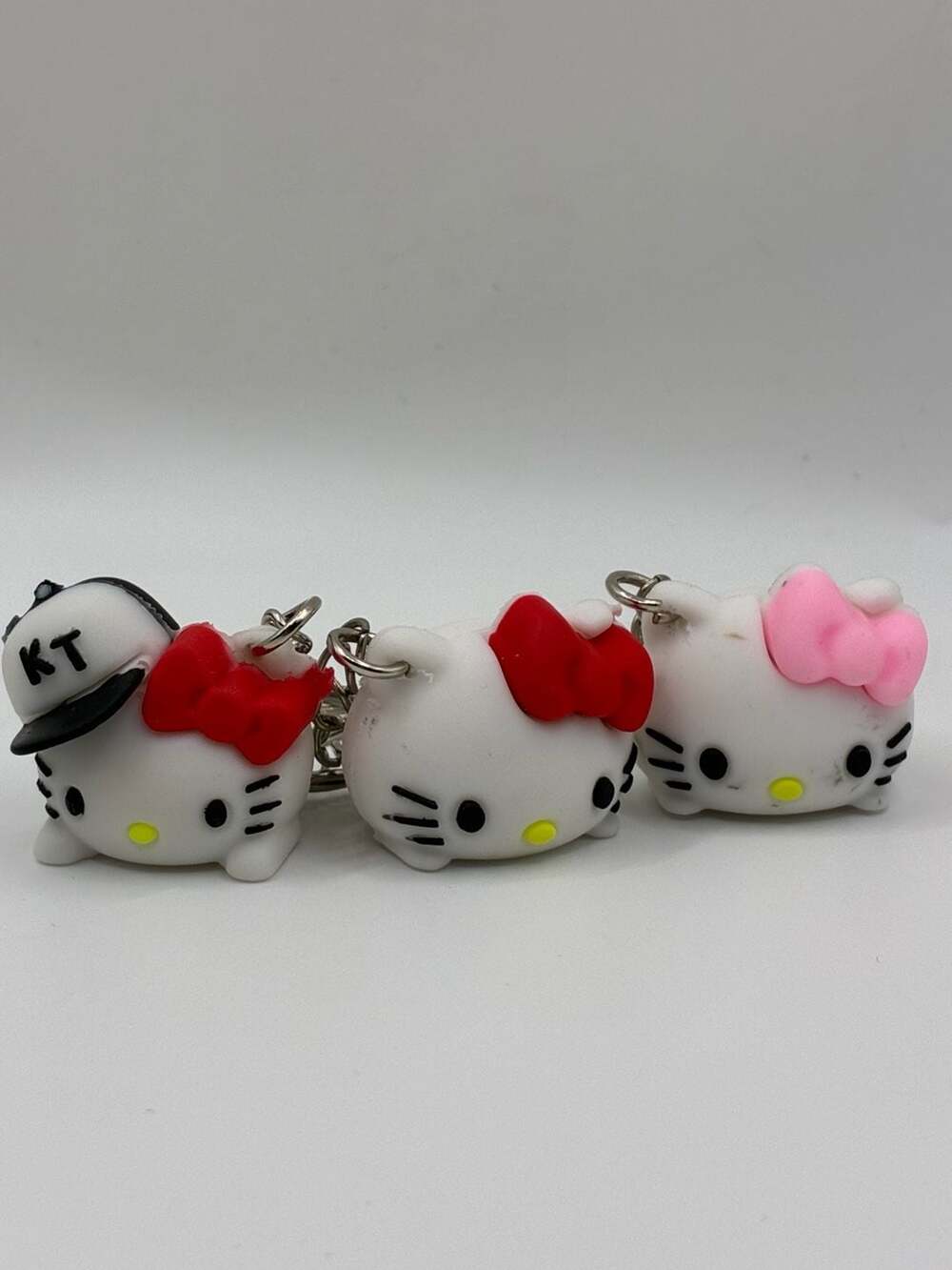 Hello Kitty Silicone Character Keychains Set of 3